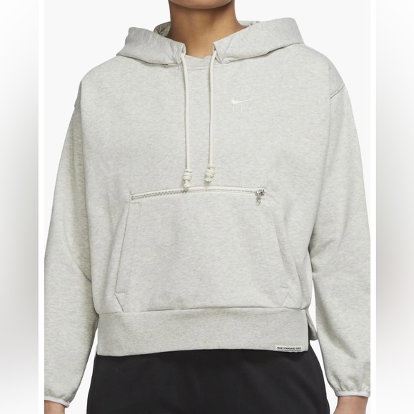 Nike Dri FIT Swoosh Fly Standard Issue Basketball Hoodie NWT Size L gray - Picture 1 of 16